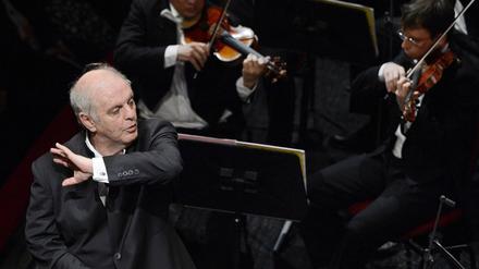 Daniel Barenboim bei einem Konzert zu Ehren von Papst Benedikt XVI. im Jahr 2015.