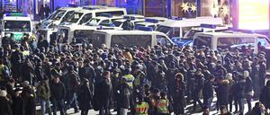 Das Polizeiaufgebot an Silvester war groß.