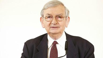 Ari Rath, ehemaliger Chefredakteur der Zeitung "The Jerusalem Post" und geborener Wiener, aufgenommen im Mai 2013 bei einer Gedenksitzung im Bundeskanzleramt in Wien (Österreich). 