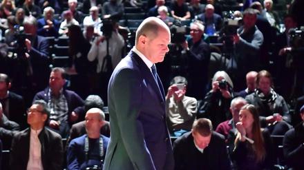 Es ist vollbracht! Hamburgs Erster Bürgermeister Olaf Scholz bei der Pressekonferenz zur Eröffnung der Elbphilharmonie am 11. Januar. 