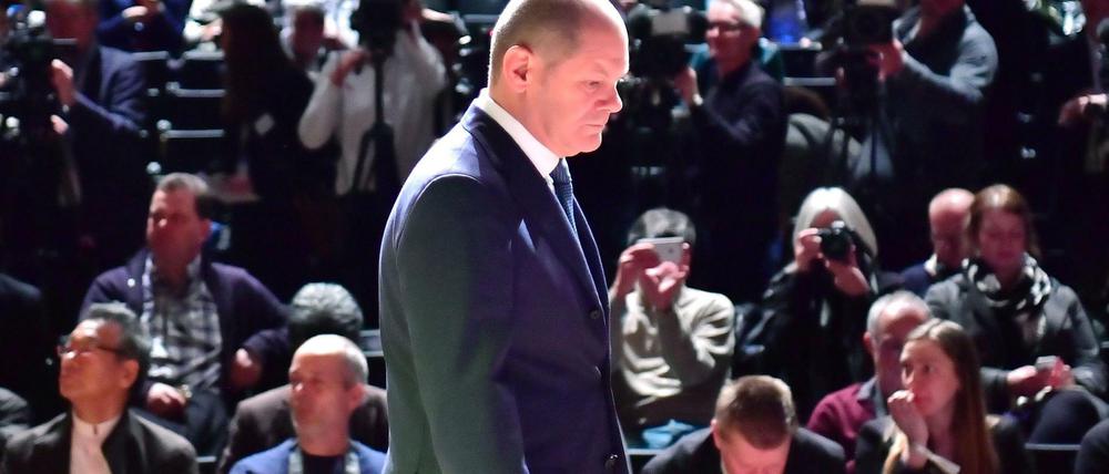 Es ist vollbracht! Hamburgs Erster Bürgermeister Olaf Scholz bei der Pressekonferenz zur Eröffnung der Elbphilharmonie am 11. Januar.