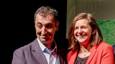 Der Bundesvorsitzende der Grünen, Cem Özdemir und die Fraktionsvorsitzende Katrin Göring-Eckardt.