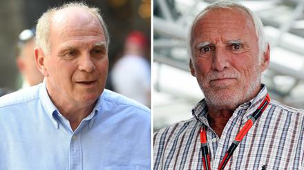 Moneten, Macher, München. Uli Hoeneß (links) will seinen Klub im Basketball voranbringen, Mateschitz seinen im Eishockey.