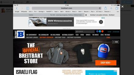 Der Screenshot-Beweis: Viele Unternehmen wissen gar nicht, wo überall im Netz ihre Werbung erscheint. BMW will mit „Breitbart News“ nichts zu tun haben.