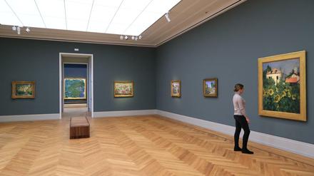 "Gartenraum" mit Claude Monets Seerosen : Impressionisten im neuen Museum Barberini , Humboldtstr. 5-6 am Alten Markt in Potsdam - es wird am 23. Januar 2017 eröffnet.