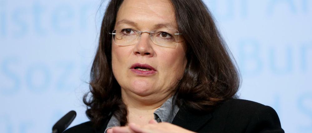Arbeitsministerin Andrea Nahles.