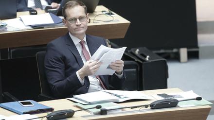 Berlins Regierender Bürgermeister Michael Müller (SPD) während einer der Sitzung des Abgeordnetenhauses. 