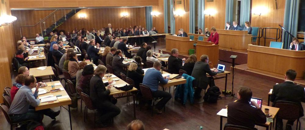 Auf der Januar-BVV gab es anscheinend enormen Diskussionsbedarf: Zweimal wurde die Sitzung für längere Zeit unterbrochen, weil die Fraktionen unter Ausschluss der Öffentlichkeit das Gespräch suchten