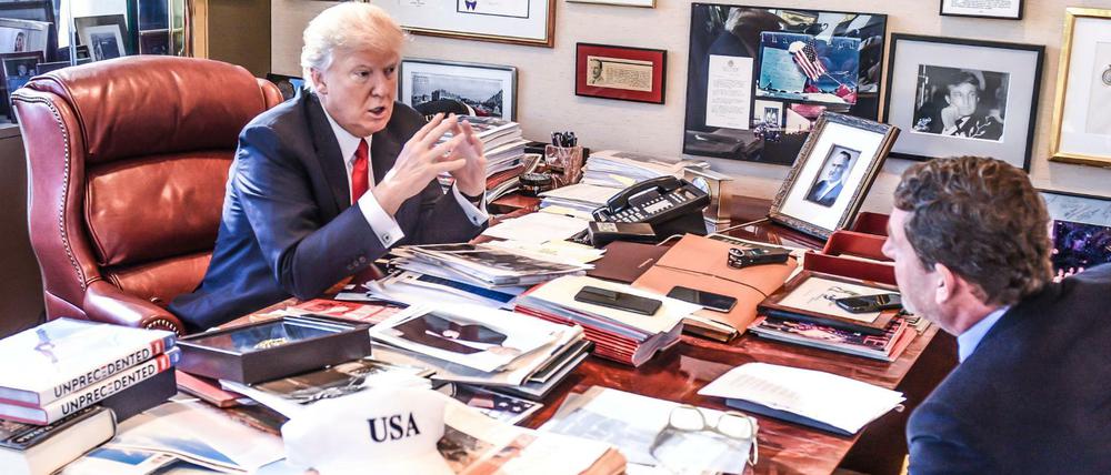 Donald Trump, designierter 45. Präsident der Vereinigten Staaten, im Interview mit Kai Diekmann, Herausgeber der "Bild"-Gruppe.