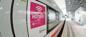 Neue Technik. In allen ICE der Bahn gibt es jetzt kostenloses W-Lan.