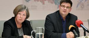 Stadtentwicklungssenatorin Katrin Lompscher und ihr Staatssekretär für Wohnen, Andrej Holm