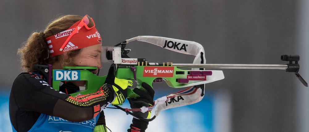 Laura Dahlmeier war beim Sprint in Ruhpolding einmal mehr beste Deutsche.
