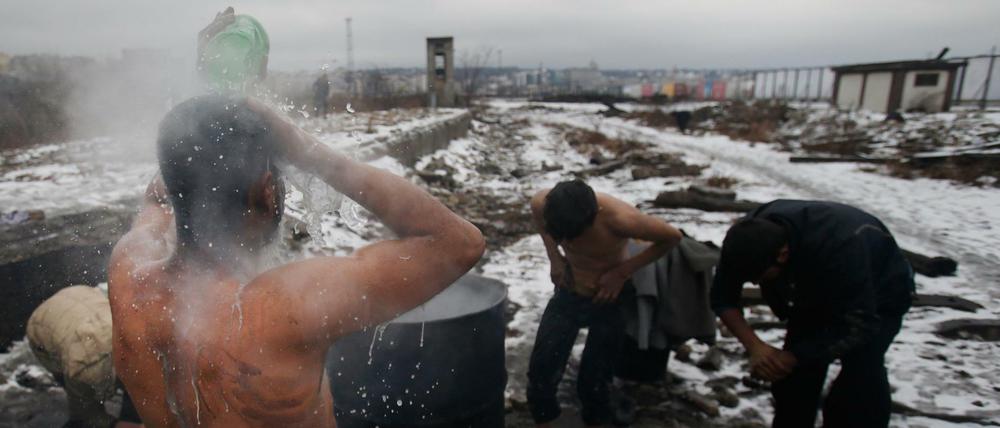 Flüchtlinge in Belgrad