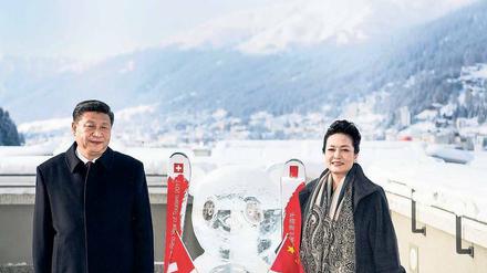 Hoher Besuch. Chinas Staatschef Xi Jinping ist zum ersten Mal zu Gast in Davos. Begleitet wird er von seiner Frau Peng Liyuan. 