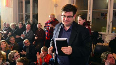 Der Linken-Politiker und Berliner Bau-Staatssekretär Andrej Holm auf einer Veranstaltung Anfang Januar.