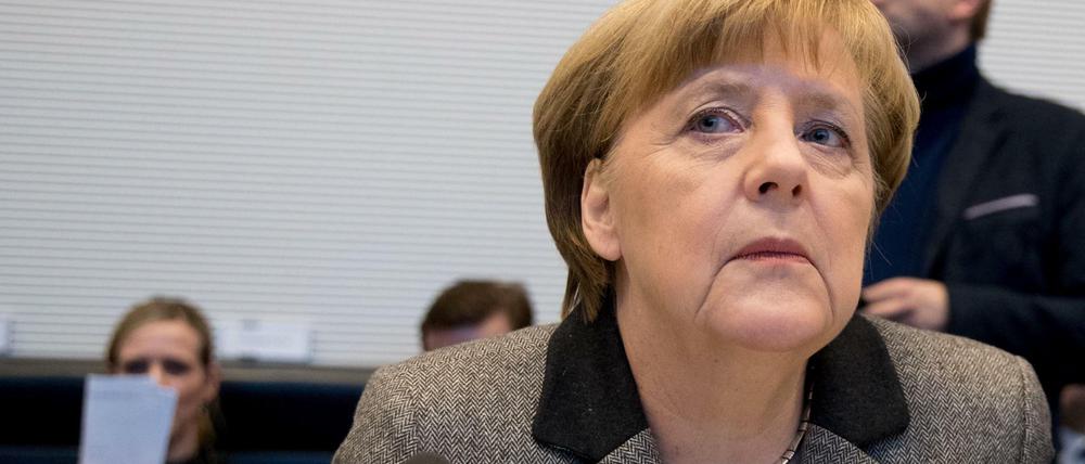 Bundeskanzlerin Angela Merkel (CDU) am Dienstag in der Fraktionssitzung. 