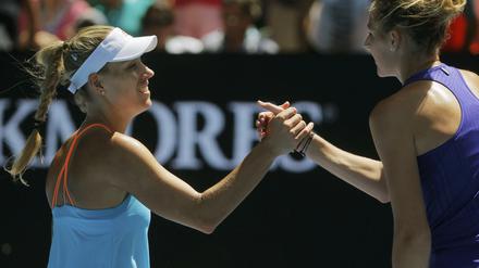 Danke schön.Angelique Kerber und Kristyna Pliskova.