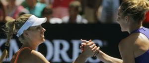 Danke schön.Angelique Kerber und Kristyna Pliskova.