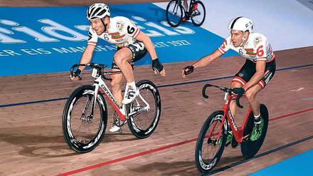 Fliegender Wechsel. Andreas Müller (l.) und Andreas Graf. 