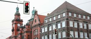 Blick aufs Rathaus Pankow.