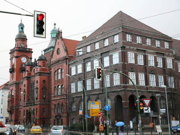 Blick aufs Rathaus Pankow.
