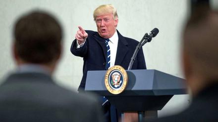 US-Präsident Donald Trump im CIA-Hauptquartier in Langley.