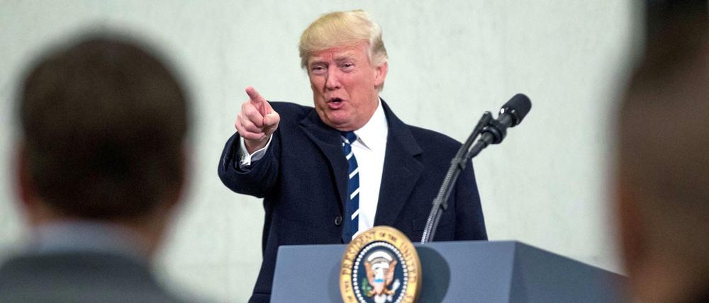 US-Präsident Donald Trump im CIA-Hauptquartier in Langley.