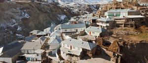 Eine Siedlung im Kaukasus in Dagestan.