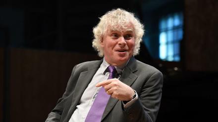 Sir Simon Rattle stellt am 17.01.2017 seine Pläne mit dem London Symphony Orchestra vor. 