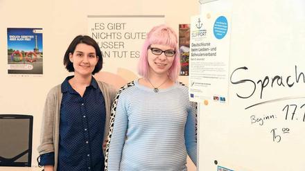 Semiramis Ceylan-Ahlborn (links) und Caroline Winkler koordinieren den neuen Sprachkurs.