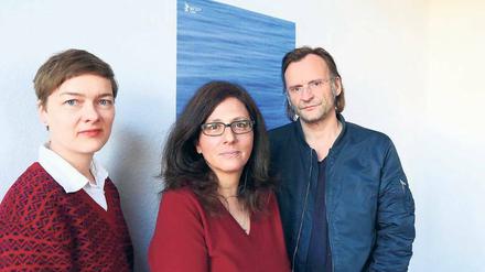 Das Pong-Team. Caroline Kirberg, Merle Kröger und Philip Scheffner bringen am Donnerstag die Doku „Havarie“ ins Kino. 