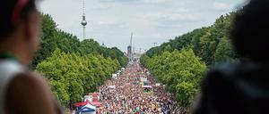So war der Berliner CSD im vergangenen Jahr - aus der Vogelperspektive.