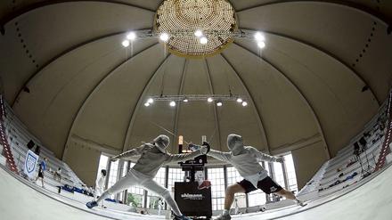 Im Kuppelsaal im Olympiapark wird das Finale des Turniers ausgetragen.