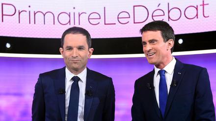 Sozialistische Konkurrenten. Benoît Hamon (links) und Manuel Valls.
