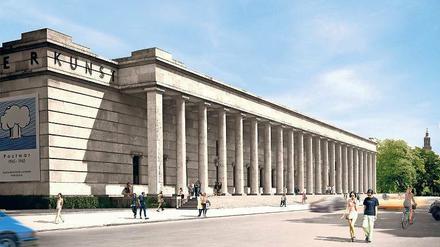 Nazi-Ästhetik. Architekt David Chipperfield wollte in seinem ursprünglichen Entwurf die in der Nachkriegszeit gepflanzten Bäume vor dem Haus der Kunst fällen.