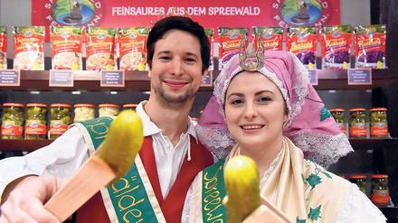 Dicke Dinger. Spreewaldgurken gehören auf der Grünen Woche einfach dazu. 
