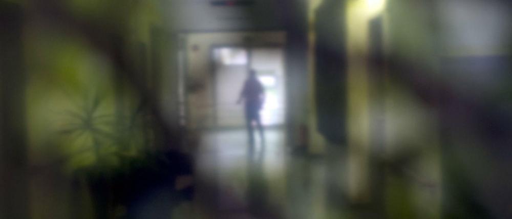 Ein Flur in der psychiatrischen Klink Niederlausitz in Senftenberg.