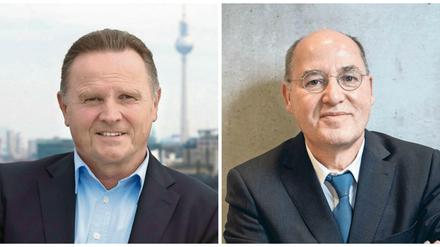 Der Berliner AfD-Chef Georg Pazderski und der Linken-Politiker Gregor Gysi.