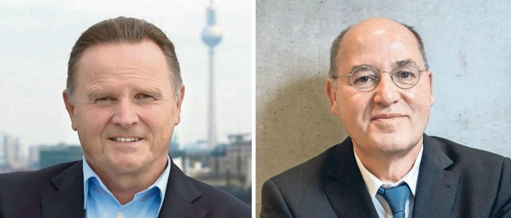 Der Berliner AfD-Chef Georg Pazderski und der Linken-Politiker Gregor Gysi.