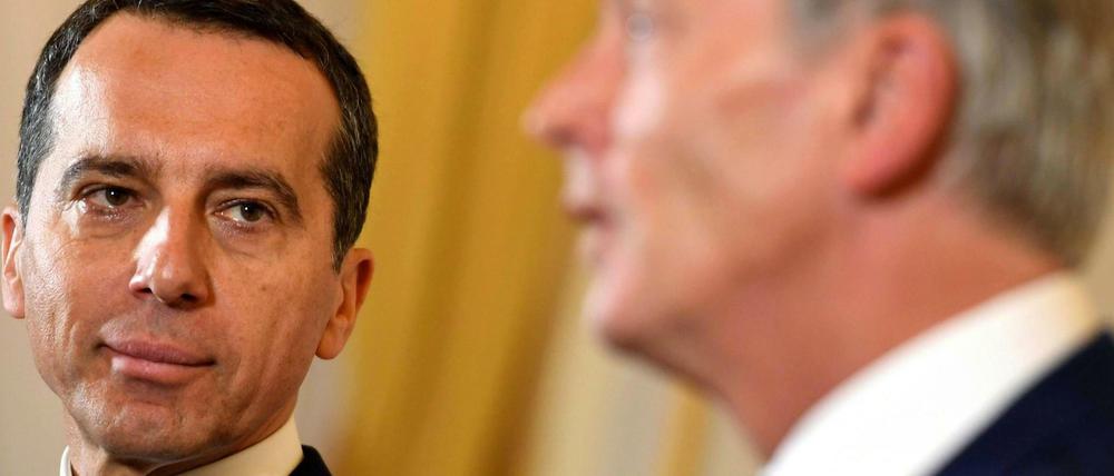 Bundeskanzler und SPÖ-Chef Christian Kern (l) und der Vizekanzler und ÖVP-Generalsekretär Reinhold Mitterlehner.