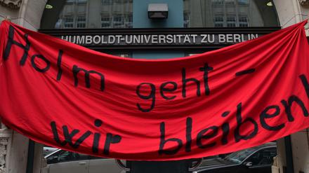 Das von Studierenden besetzte Institut für Sozialwissenschaften der HU.