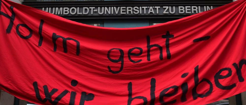 Das von Studierenden besetzte Institut für Sozialwissenschaften der HU.
