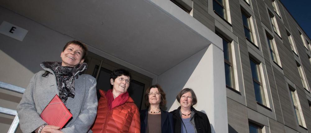 Elke Breitenbach, Dagmar Pohle, Claudia Langeheine und Katrin Lompscher (von links) vor der ersten Berliner MUF.