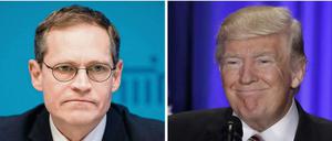 Berlins Regierender Bürgermeister Michael Müller (links) und US-Präsident Donald Trump.