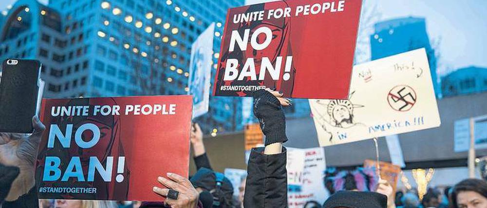 In Seattle protestierten Tausende gegen Donald Trumps Dekret.
