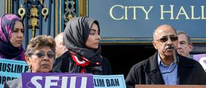 Protest gegen den Einreisestopp des US-Präsidenten vor dem Rathaus von San Francisco.