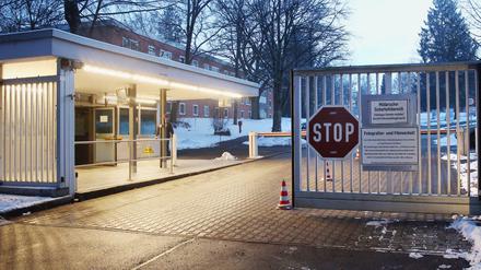 Der Eingang der Staufer-Kaserne der Bundeswehr in Pfullendorf (Baden-Württemberg). 