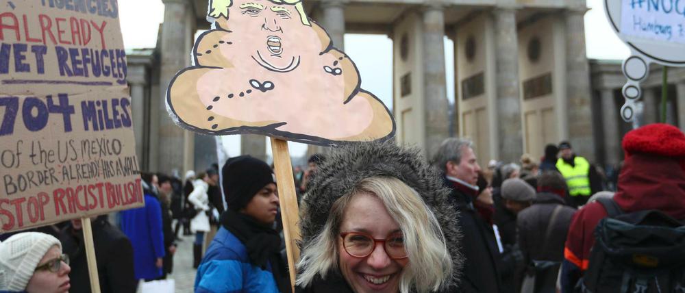 Protest gegen Trump in Berlin