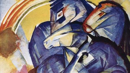 Ein Ausschnitt des berühmten Gemäldes. Franz Marc hat es 1913 gemalt. Seit 1945 wird es vermisst.