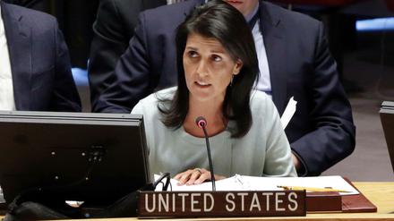 Kritik an Russland: Die US-Botschafterin bei den Vereinten Nationen, Nikki Haley